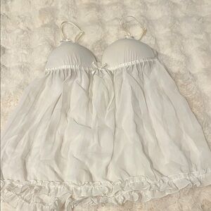 Apt. 9 White See-through Babydoll Lingerie